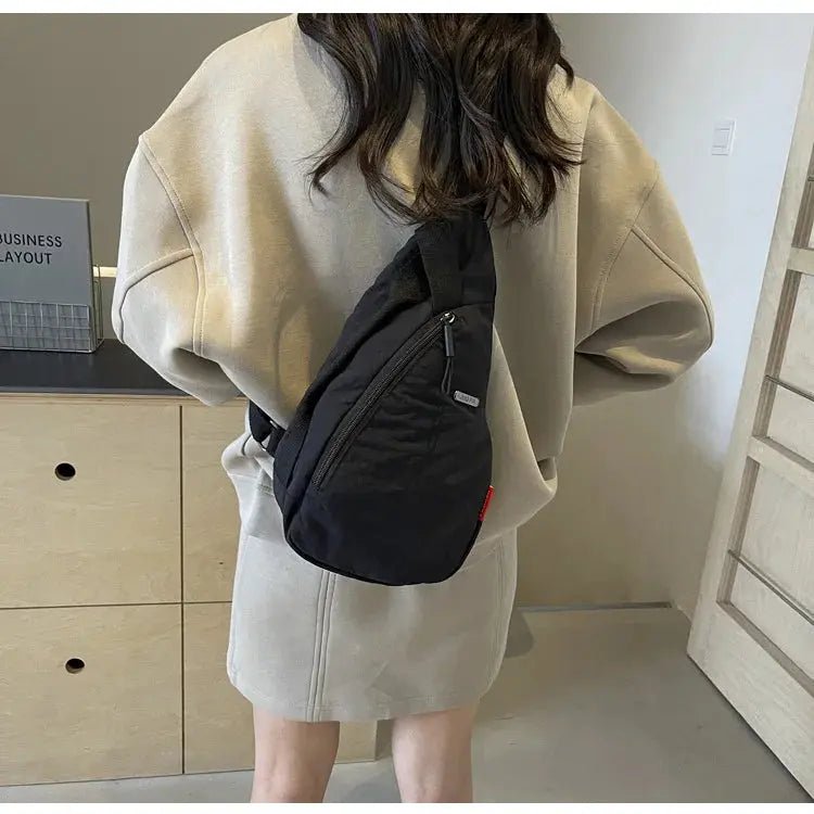 Droplet Shaped Nylon Waterproof Unisex Chest Bag Women Sport Phone Crossbody Bag Men Cycling Portable Versatile Shoulder Bag - Lacatang Shop