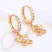 Cute cartoon heart-shaped bear earrings - Lacatang Shop