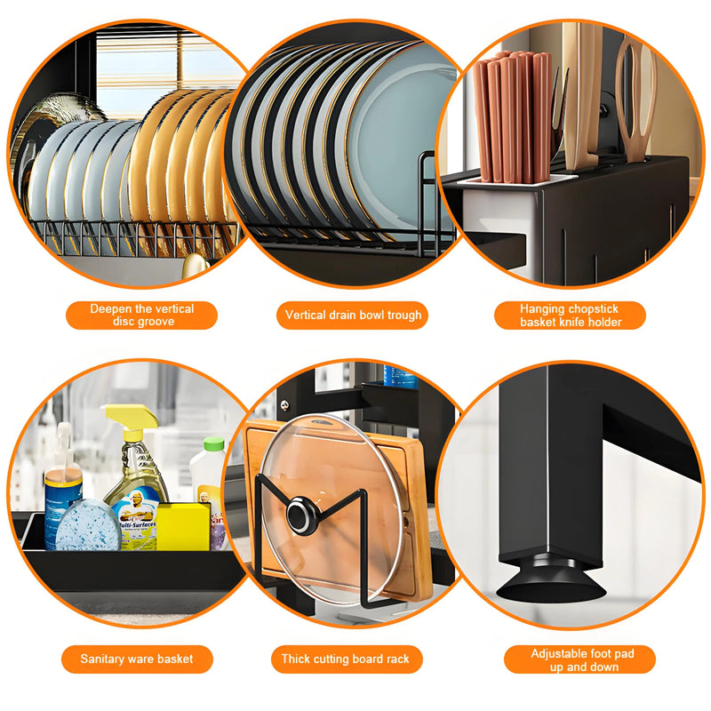 Dustproof Kitchen Organizer Rack & Dish Draining Cabinet - Lacatang Shop