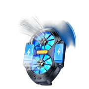 FS01 Dual Fan Rechargeable Mobile Phone Cooler - Enhanced Cooling Air Radiator with Mini Back Clip and USB Connection for 62-92mm Phones