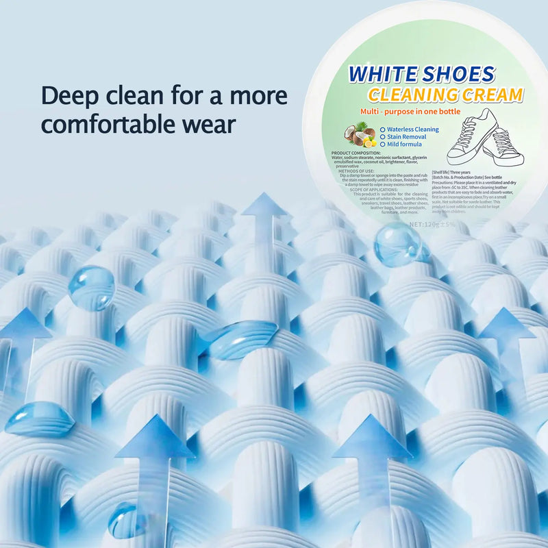 Multi-Purpose Shoe Cleaning Cream – Powerful Stain Remover for Shoes, Leather, Sofas, Bags, Furniture, Tiles & Car Interior | Fast Cleaning, Easily Restores Shine