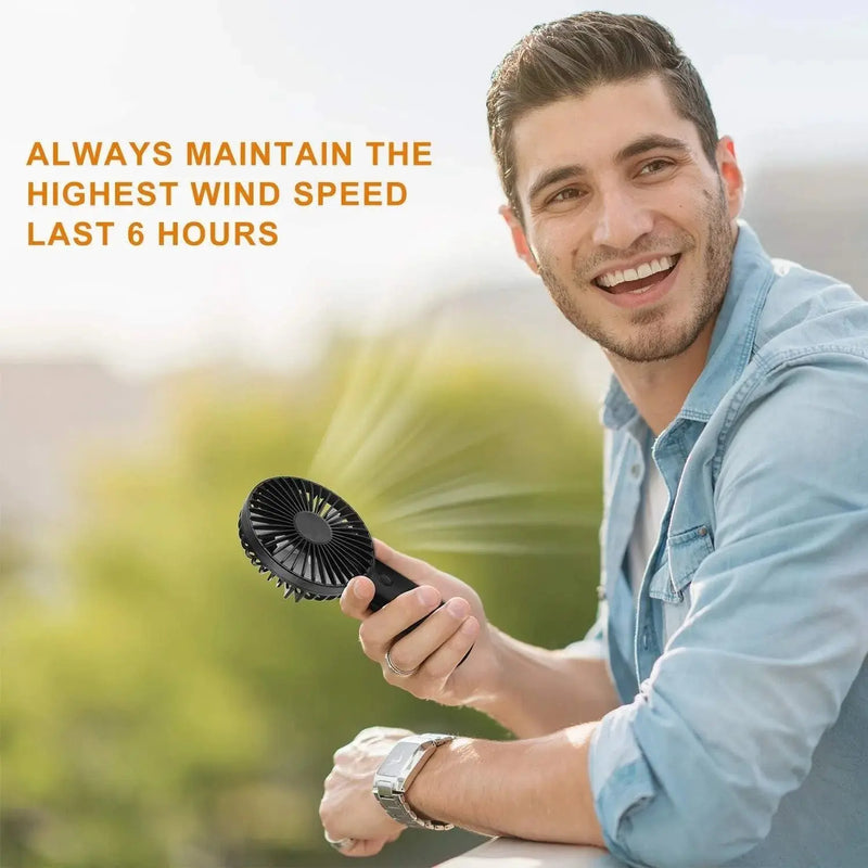 Portable Handheld Fan with 4400mAh Rechargeable Battery, Long Working Time - Ideal for Outdoor Activities Portable Handheld Fan with 4400mAh Rechargeable Battery, Long Working   AliExpress Lacatang Shop 