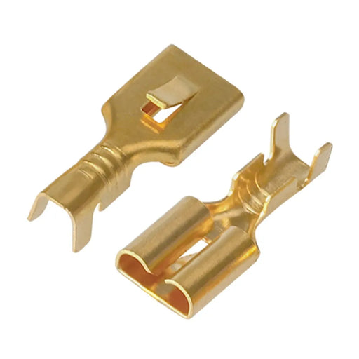 100Pcs/200Pcs H62 Brass Tinned 6.3Mm Automotive Terminal Automotive Connector Female Terminal E6.3B