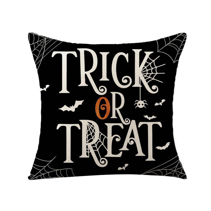 4Pcs Halloween Pumpkin Pillow Covers,18X18 Inches Trick or Treat Farmhouse Decor Boo Halloween Decorative 31 October Throw Pillow Cover - Lacatang Shop