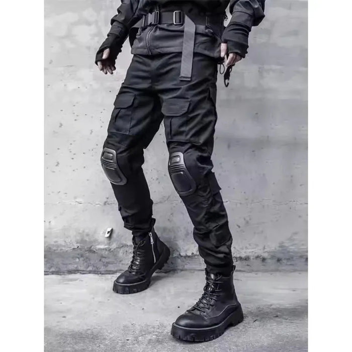 Functional Tactical Motorcycle Pants 2025 Spring Waterproof Cargo Joggers Trousers Men Knee Pad Design Streetwear Fashion Pant