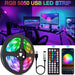 RGB 5050 LED Strip Light Remote App Control TV Led Backlight Flexible Ribbon Tape USB 5V Led Light for PC Gaming Room Decoration - Lacatang Shop