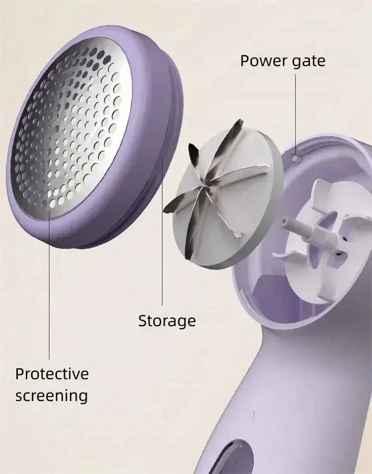 Electric Hairball Trimmer 6 Blades Smart LED Digital Display USB Charging Sweater Lint Remover Home Portable Fast Ball Remover - Lacatang Shop