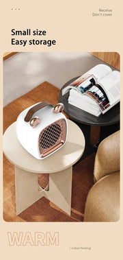 Electric Heater Mini Portable Intelligent Air Heater Reduced Wind Noise Home Heating Warmer Fan Intelligent Constant Temperature - Lacatang Shop