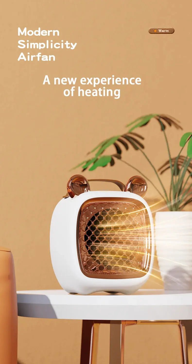 Electric Heater Mini Portable Intelligent Air Heater Reduced Wind Noise Home Heating Warmer Fan Intelligent Constant Temperature - Lacatang Shop