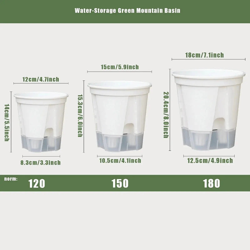 Elegant Self - Watering Resin Flower Pots for Succulents and Hydroponics - Modern Design for Indoor & Outdoor Use - Lacatang Shop