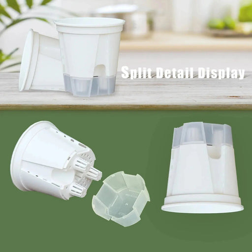Elegant Self - Watering Resin Flower Pots for Succulents and Hydroponics - Modern Design for Indoor & Outdoor Use - Lacatang Shop