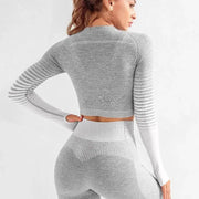 EP Sport Set Women Seamless Yoga Set - Long Sleeve Gym Clothes