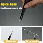 ESD Anti - Static Stainless Steel Tweezers Precision Maintenance - Lacatang Shop