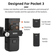 Expansion Adapter Mount Tripod for DEI OSMO Pocket 3,Backpack Clip - Lacatang Shop