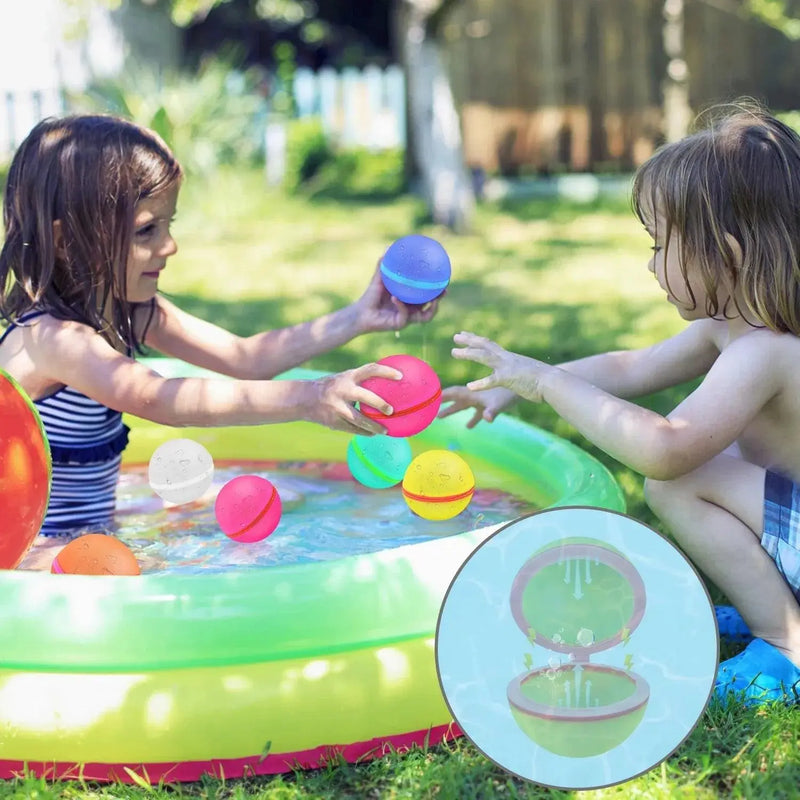 Reusable Water Balloons Set for Outdoor Activities - 6-18PCS, Ideal for Kids and Adults Reusable Water Balloons Set  Outdoor Activities - 6-18PCS, Ideal  toys AliExpress Lacatang Shop 