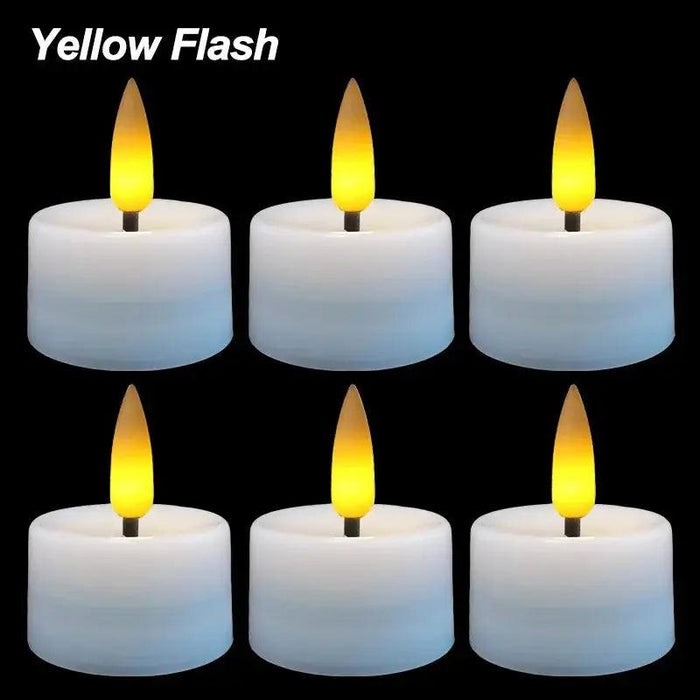 10/5Pcs Flickering LED Candle Battery Powered Flashing Light Flameless Candles Birthday Wedding Party Romantic Decoration Lamp - Lacatang Shop