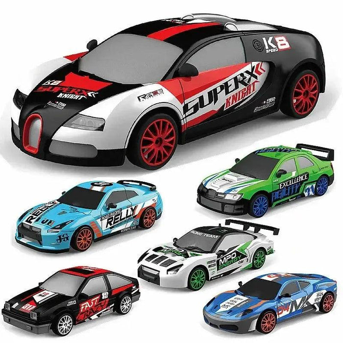 2.4G RC CAR With LED Light 4WD Remote Control Drift Cars Professional Racing Toys GTR Model AE86 for Children Christmas Gifts - Lacatang Shop