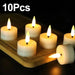 10/5Pcs Flickering LED Candle Battery Powered Flashing Light Flameless Candles Birthday Wedding Party Romantic Decoration Lamp - Lacatang Shop