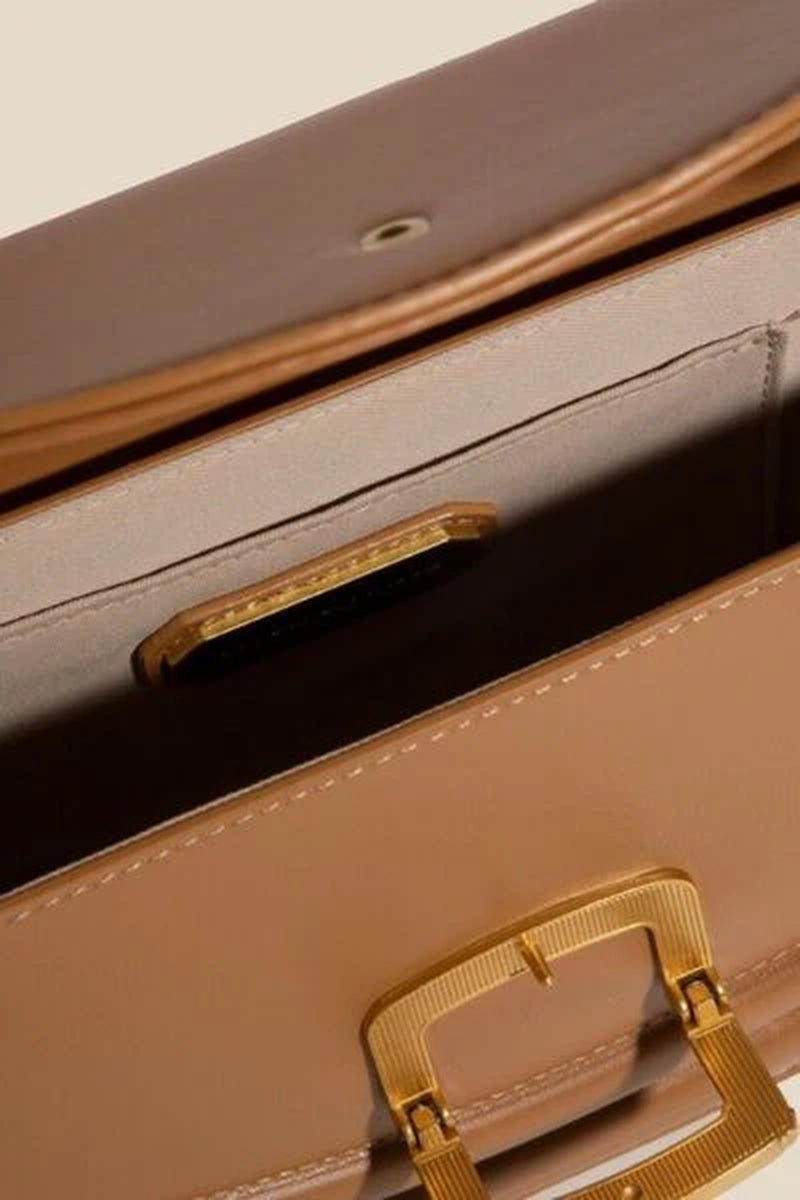 Fame Crescent Faux Leather Crossbody Bag - Lacatang Shop