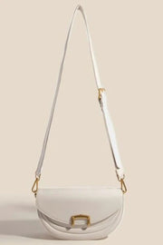 Fame Crescent Faux Leather Crossbody Bag - Lacatang Shop
