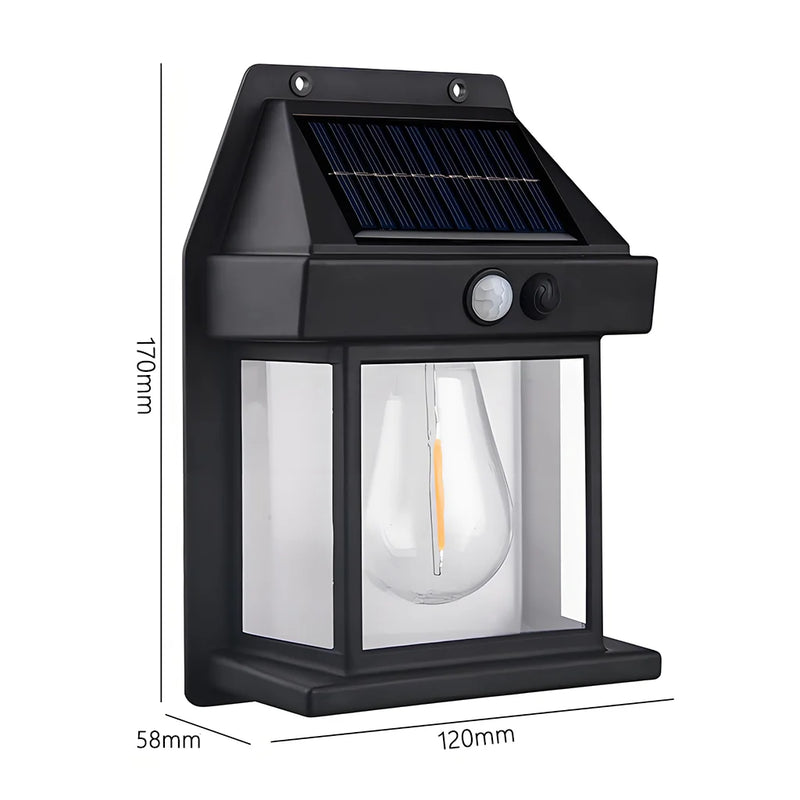 Solar Outdoor Waterproof LED Wall Light Powerful Solar Energy Lamp with Light Sensor for Garden Yard Fence House Decoration