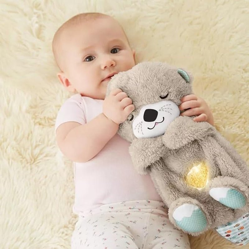 Fisher - Price Sound Machine Soothe 'N Snuggle Otter Portable Plush Baby Toy with Sensory Details Music Lights & Rhythmic Breathing Motion - Lacatang Shop