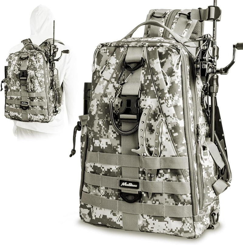 Fishing Backpack with Rod Holder and Tackle Box - Lacatang Shop