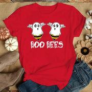 Funny Boo Bees Graphic Tee - Summer Casual Short Sleeve T-Shirt for Women - Lacatang Shop