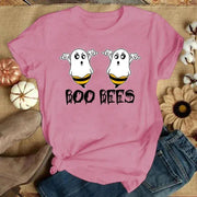 Funny Boo Bees Graphic Tee - Summer Casual Short Sleeve T-Shirt for Women - Lacatang Shop