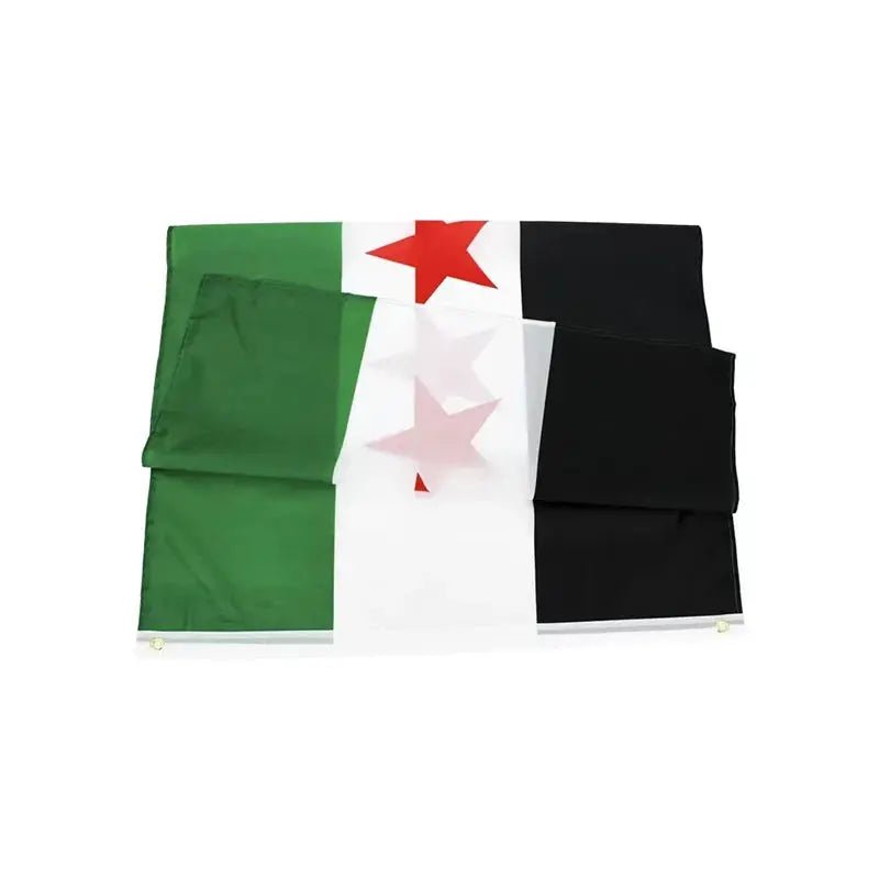 Funny Sticker Flag Map Of Syria Car Party Supplies Arab Republic Syria Three Star Flag Stainless Steel Thermos Cup Party Sticker - Lacatang Shop