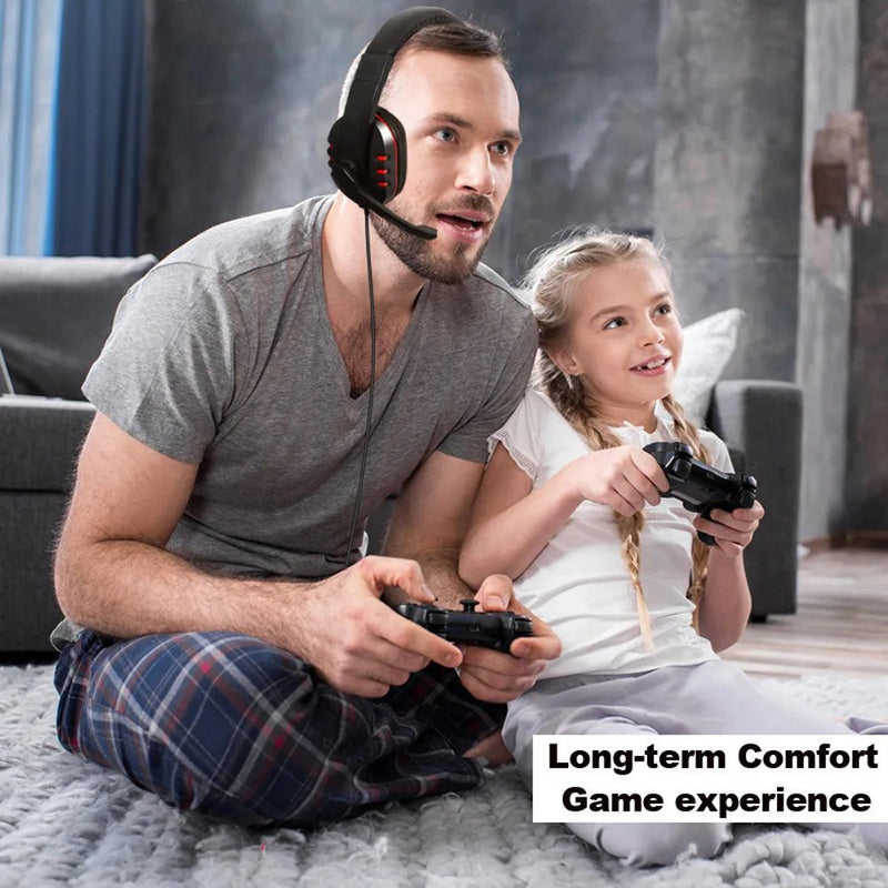 Gaming Headset 3.5mm Wired Over - Head Gamer Headphone With Microphone Volume Control Gamer Earphone Headset For Xbox PS4 PC - Lacatang Shop
