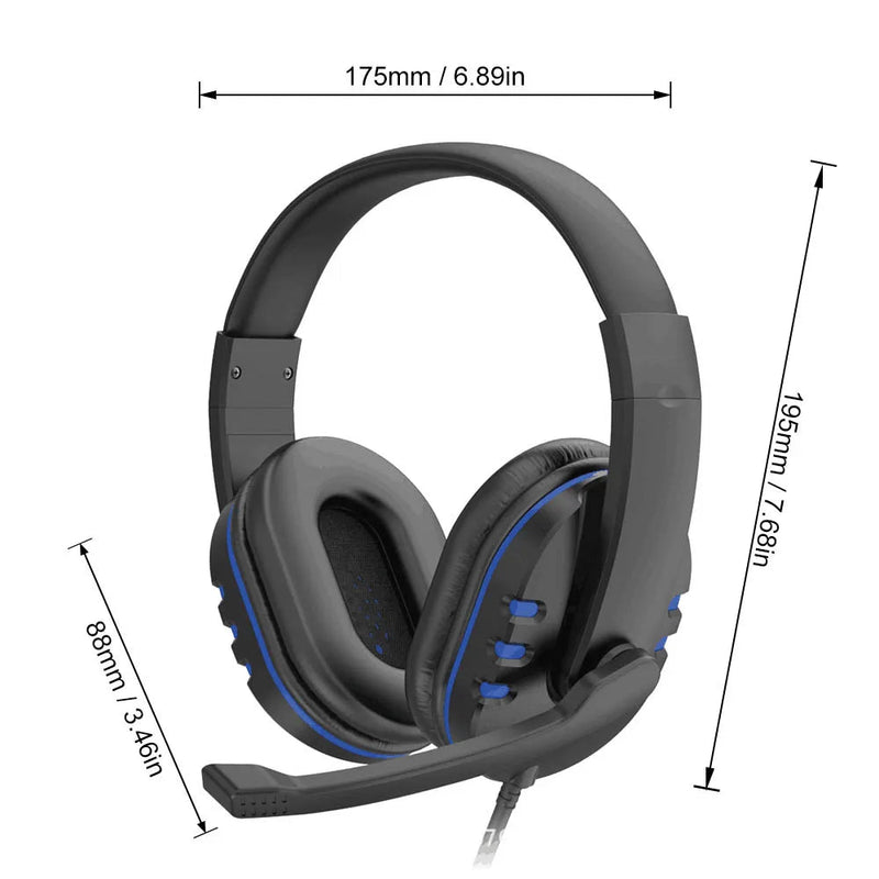 Gaming Headset 3.5mm Wired Over - Head Gamer Headphone With Microphone Volume Control Gamer Earphone Headset For Xbox PS4 PC - Lacatang Shop
