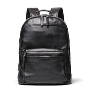 Genuine Leather Men Backpack 14 Inch Laptop Backpack Travel School Backpack Male Fashion Backpack Brown Cowhide Backpack - Lacatang Shop