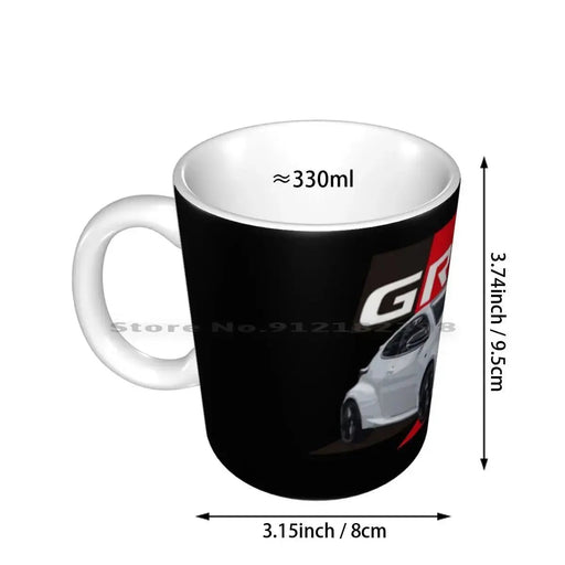 Gr Yaris - Gazoo Racing Ceramic Mugs Coffee Cups Milk Tea Mug Fast And Furious Japan Car Race Drift Jdm A90 2jz Turbo 2jzgte Trd - Lacatang Shop