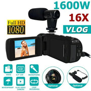 HD 1080P Professional Digital Video Camera With Mic 16 Million Pixels DV Audio Multifunction Anti - shaking Photographic Machine - Lacatang Shop