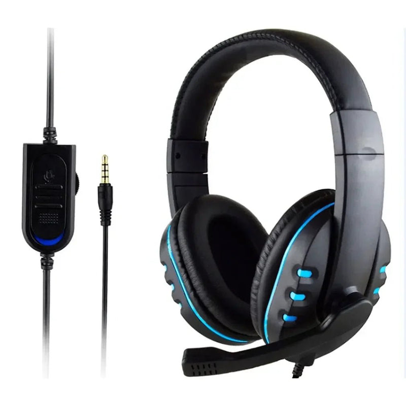 Headphones 3.5mm Wired Gaming Headset Earphones Music For PS4 Play Station 4 Game PC Chat computer With Microphone - Lacatang Shop