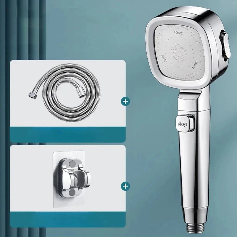 High Pressure Water Saving Shower Head with 3 Modes - Lacatang Shop