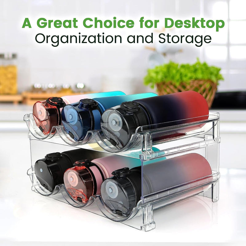 HydraSort Duo: Stackable Water Bottle Organizer - Lacatang Shop