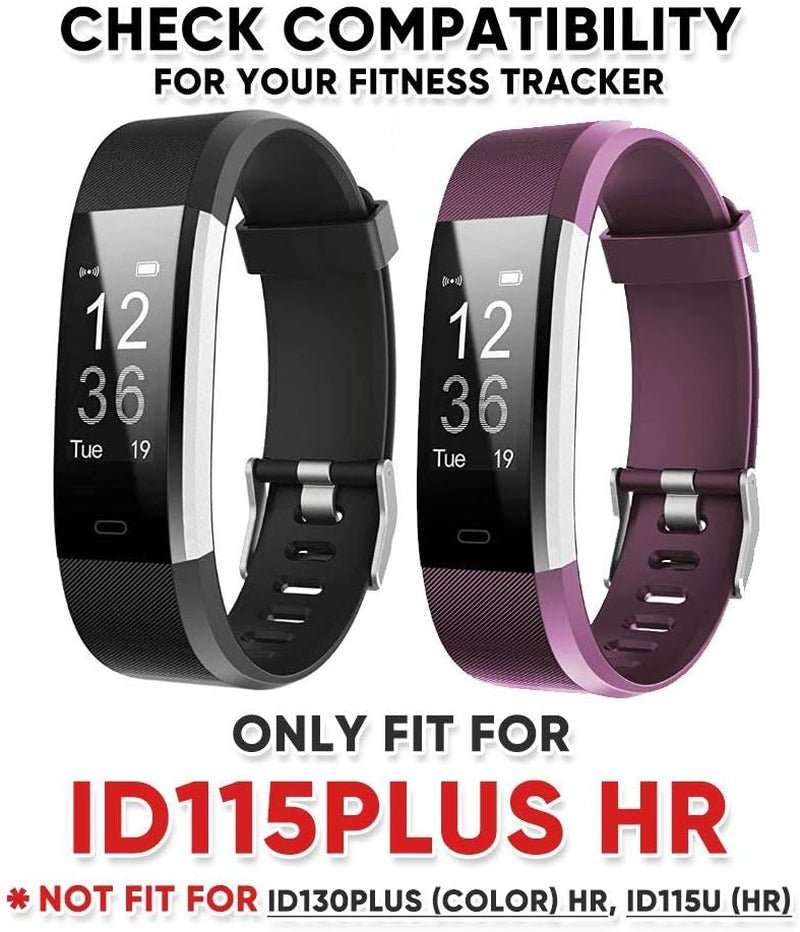 ID115Plus HR Very Fit Pro Bands Replacement Strap - Purple & Black - Lacatang Shop