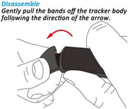 ID115Plus HR Very Fit Pro Bands Replacement Strap - Purple & Black - Lacatang Shop