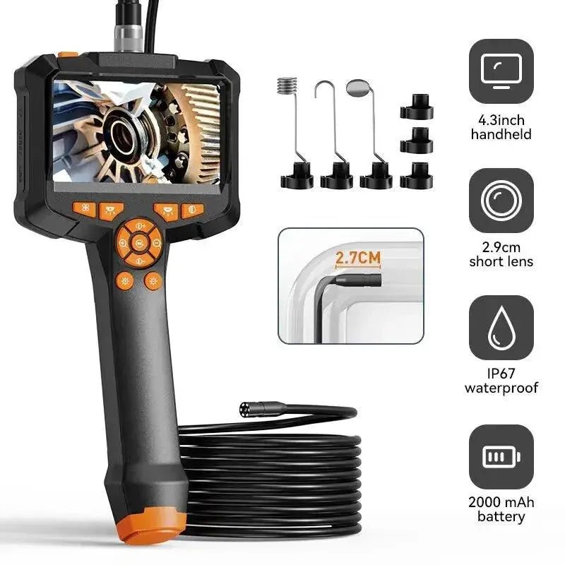 Industrial Endoscope Camera 4.3inch IPS Screen IP67 Waterproof HD1080P - Lacatang Shop