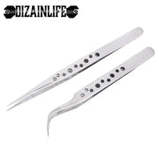 Industrial Tweezers Electronics Anti - static Curved Straight Tip - Lacatang Shop