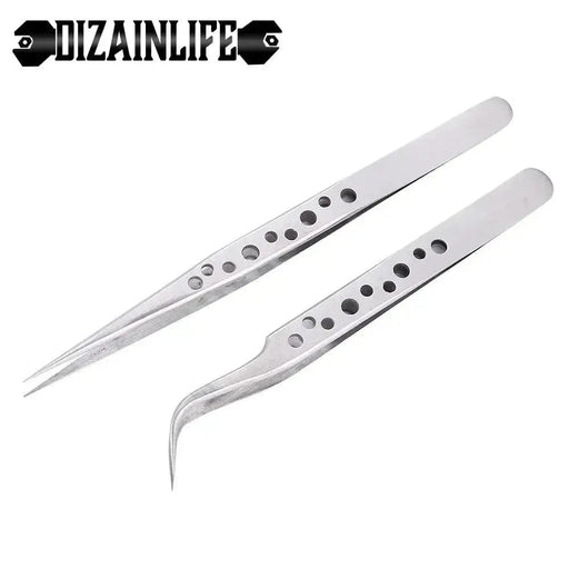 Industrial Tweezers Electronics Anti - static Curved Straight Tip - Lacatang Shop