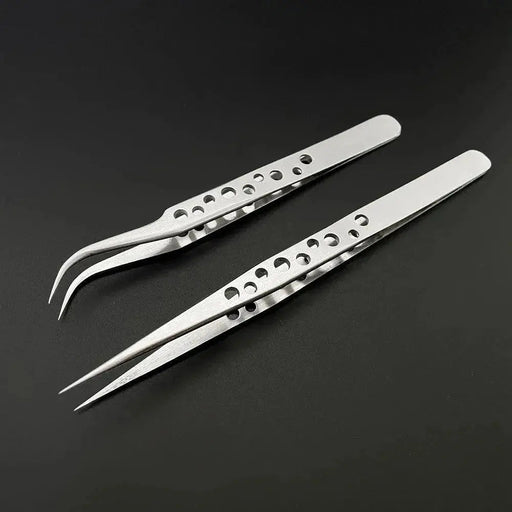 Industrial Tweezers Electronics Anti - static Curved Straight Tip - Lacatang Shop