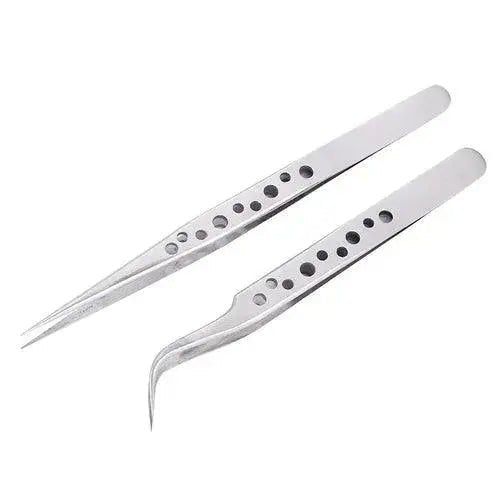 Industrial Tweezers Electronics Anti - static Curved Straight Tip - Lacatang Shop