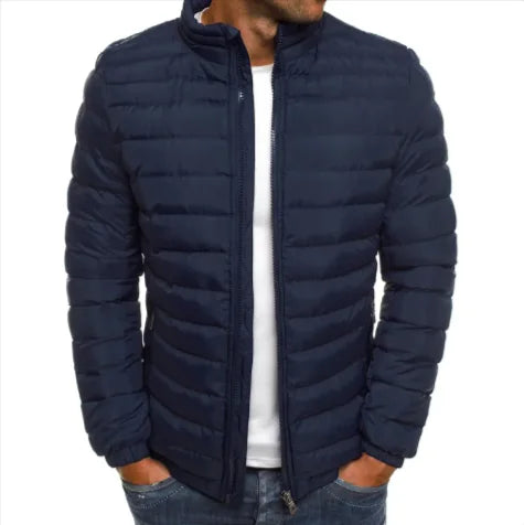 Men's Insulated Cotton Padded Jacket – Stylish Outdoor Zipper Coat - Lacatang Shop