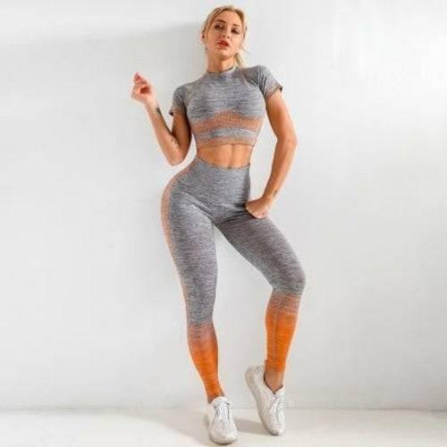 EP Sport Set Women Seamless Yoga Set Women Gym Clothes Long Sleeve - Lacatang Shop