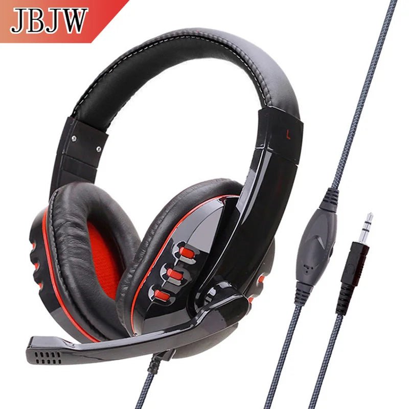 JBJW 722 Esports Headphone 3D Surround Stereo with Microphone Volume Control Headset 3.5mm PC/PS4 Earphone for Gamer Net bar - Lacatang Shop