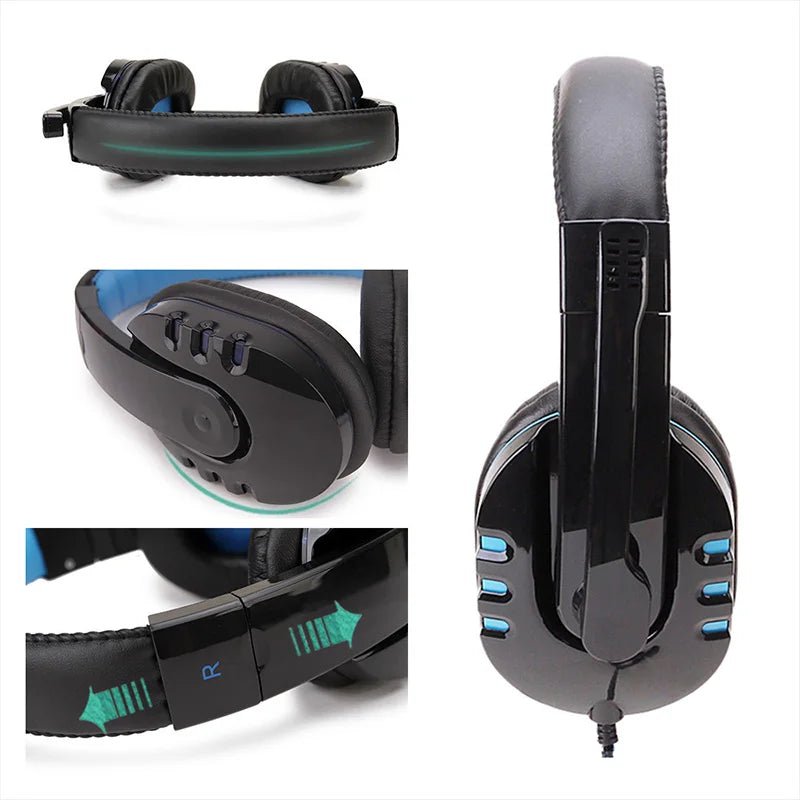 JBJW 722 Esports Headphone 3D Surround Stereo with Microphone Volume Control Headset 3.5mm PC/PS4 Earphone for Gamer Net bar - Lacatang Shop