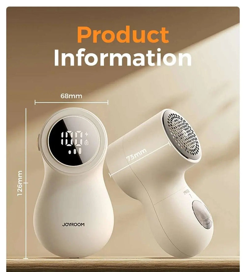 Joyroom Electric Lint Remover for Clothing Portable Hair Ball Trimmer Rechargeable Fabric Shaver 3 - Speeds with Digital Display - Lacatang Shop
